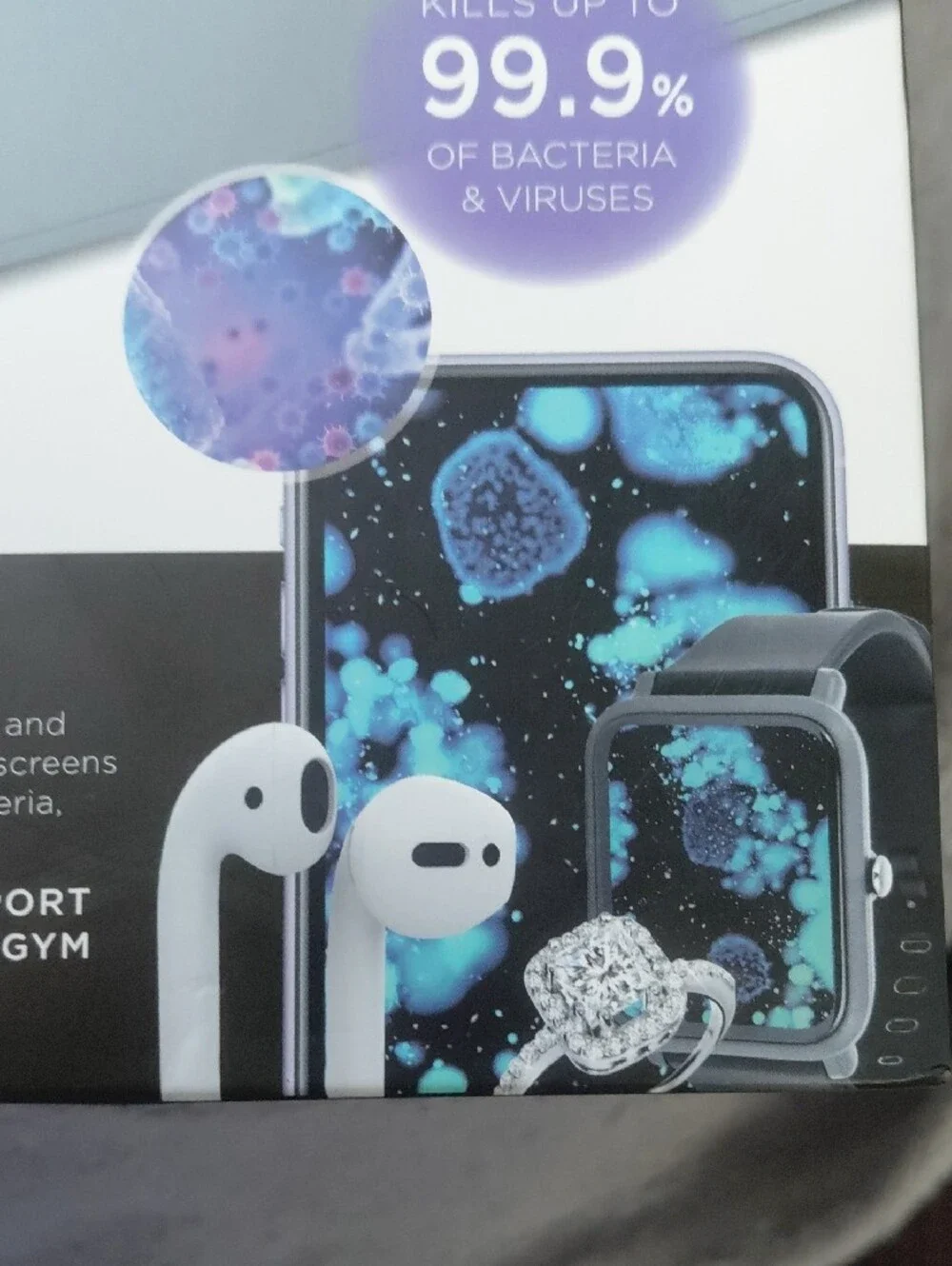 UV-C Sanitizer & Wireless Phone Charging Kit - Gray -